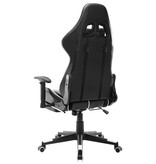 VidaXL Gamestoel met voetensteun kunstleer zwart en wit
