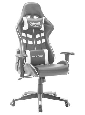 VidaXL Gamestoel kunstleer zwart en wit