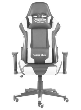 VidaXL Gamestoel draaibaar PVC wit