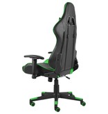 vidaXL Gamestoel draaibaar PVC groen