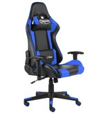 vidaXL Gamestoel draaibaar PVC blauw