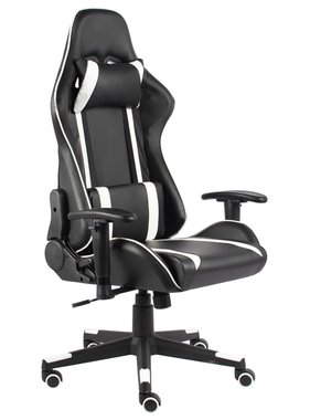 VidaXL Gamestoel draaibaar PVC wit