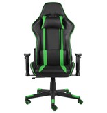 vidaXL Gamestoel draaibaar PVC groen