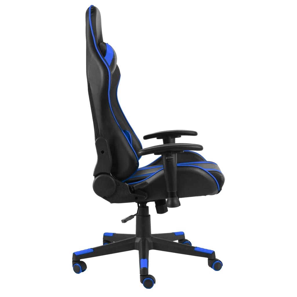 vidaXL Gamestoel draaibaar PVC blauw