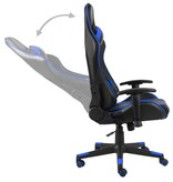 vidaXL Gamestoel draaibaar PVC blauw