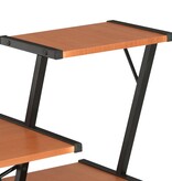 vidaXL Bureau met schap 116x50x93 cm zwart en bruin