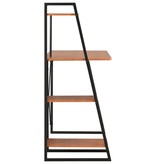 VidaXL Bureau met schappen 102x50x117 cm zwart en bruin