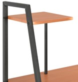 VidaXL Bureau met schappen 102x50x117 cm zwart en bruin