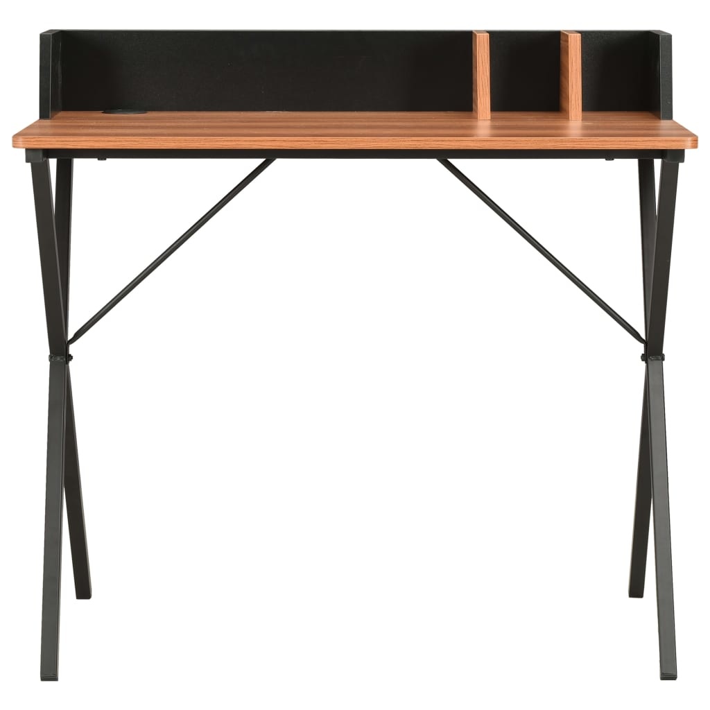 VidaXL Bureau 80x50x84 cm zwart en bruin