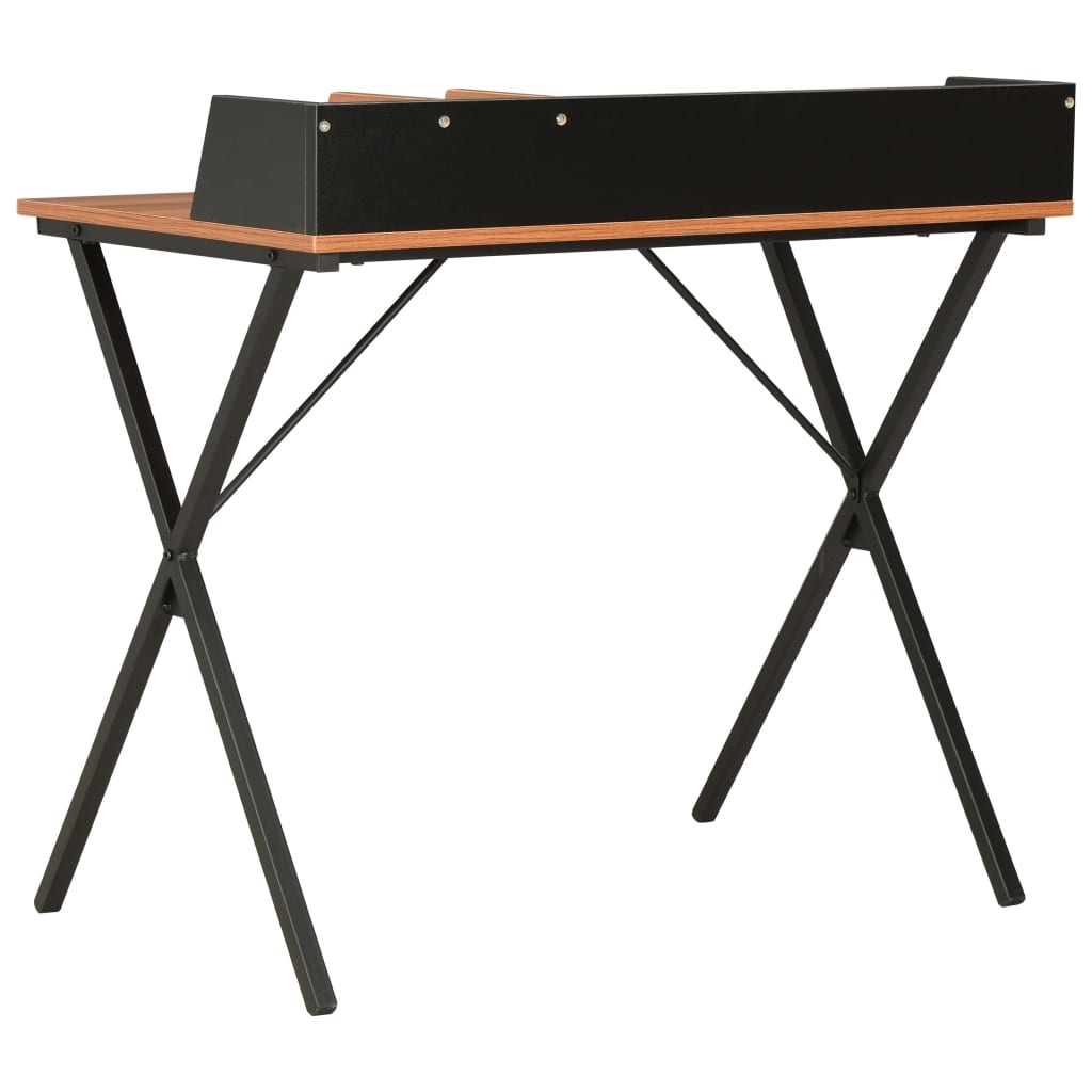 vidaXL Bureau 80x50x84 cm zwart en bruin