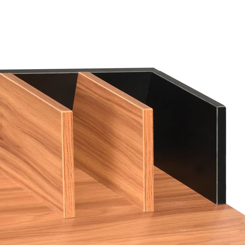 vidaXL Bureau 80x50x84 cm zwart en bruin