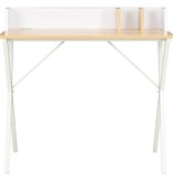 vidaXL Bureau 80x50x84 cm wit en natuurlijk