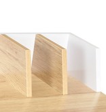 VidaXL Bureau 80x50x84 cm wit en natuurlijk