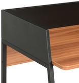 vidaXL Bureau 90x60x88 cm zwart en bruin