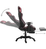 VidaXL Gamingstoel met voetensteun PU wijnrood
