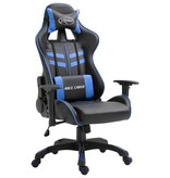 vidaXL Gamingstoel PU blauw