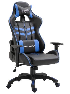 vidaXL Gamingstoel PU blauw