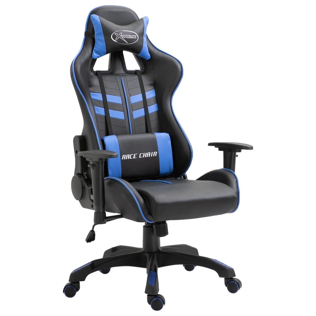 vidaXL Gamingstoel PU blauw