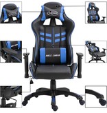 vidaXL Gamingstoel PU blauw