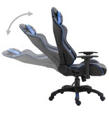 vidaXL Gamingstoel PU blauw