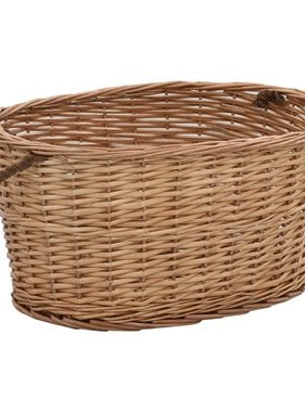 VidaXL Houtmand met handvatten 58x42x29 cm natuurlijk wilgenhout