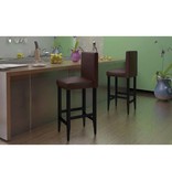 VidaXL Barkrukken modern kunstleer bruin 4 st