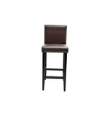 VidaXL Barkrukken modern kunstleer bruin 4 st