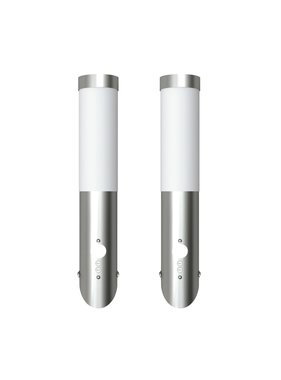 VidaXL Buitenlamp RVS Enego met sensor (2 stuks)