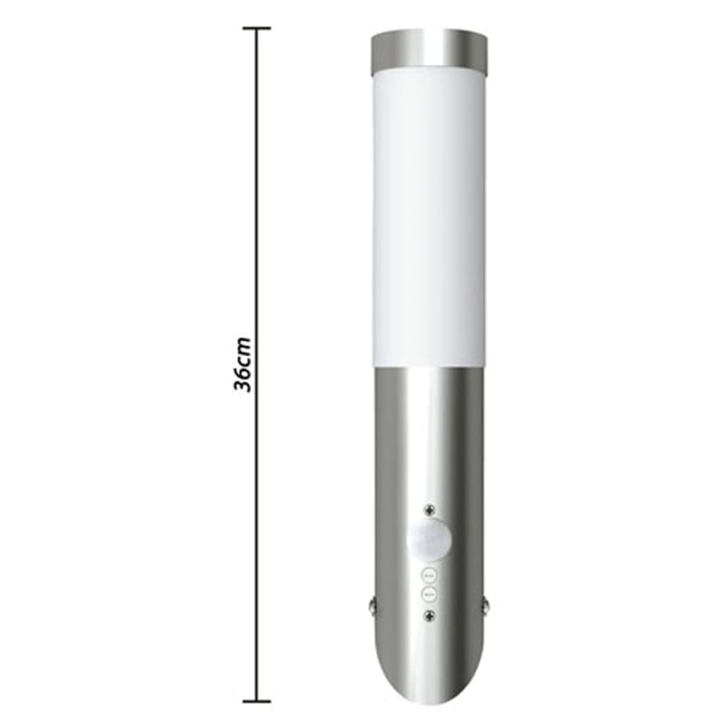 VidaXL Buitenlamp RVS Enego met sensor (2 stuks)