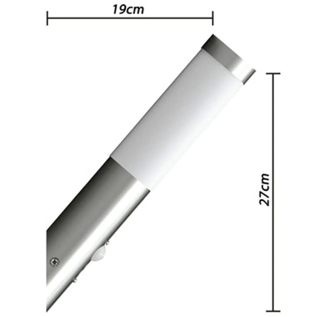 vidaXL Buitenlamp RVS Enego met sensor (2 stuks)