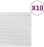 VidaXL 3D-behang zelfklevend 10 st bakstenen wit