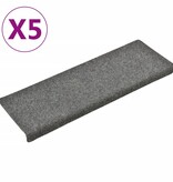 VidaXL Trapmatten 10 st 65x25 cm naaldvilt lichtgrijs