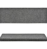 VidaXL Trapmatten 10 st 65x25 cm naaldvilt lichtgrijs