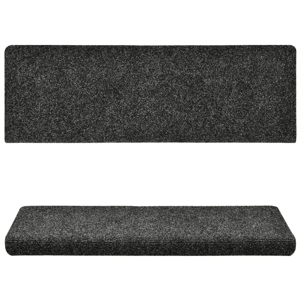 VidaXL Trapmatten 5 st 65x25 cm naaldvilt grijs