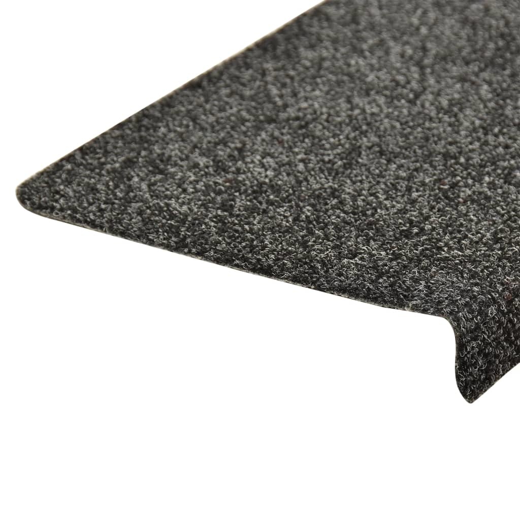 VidaXL Trapmatten 5 st 65x25 cm naaldvilt grijs