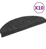 VidaXL Trapmatten zelfklevend 10 st 65x21x4 cm naaldvilt donkergrijs