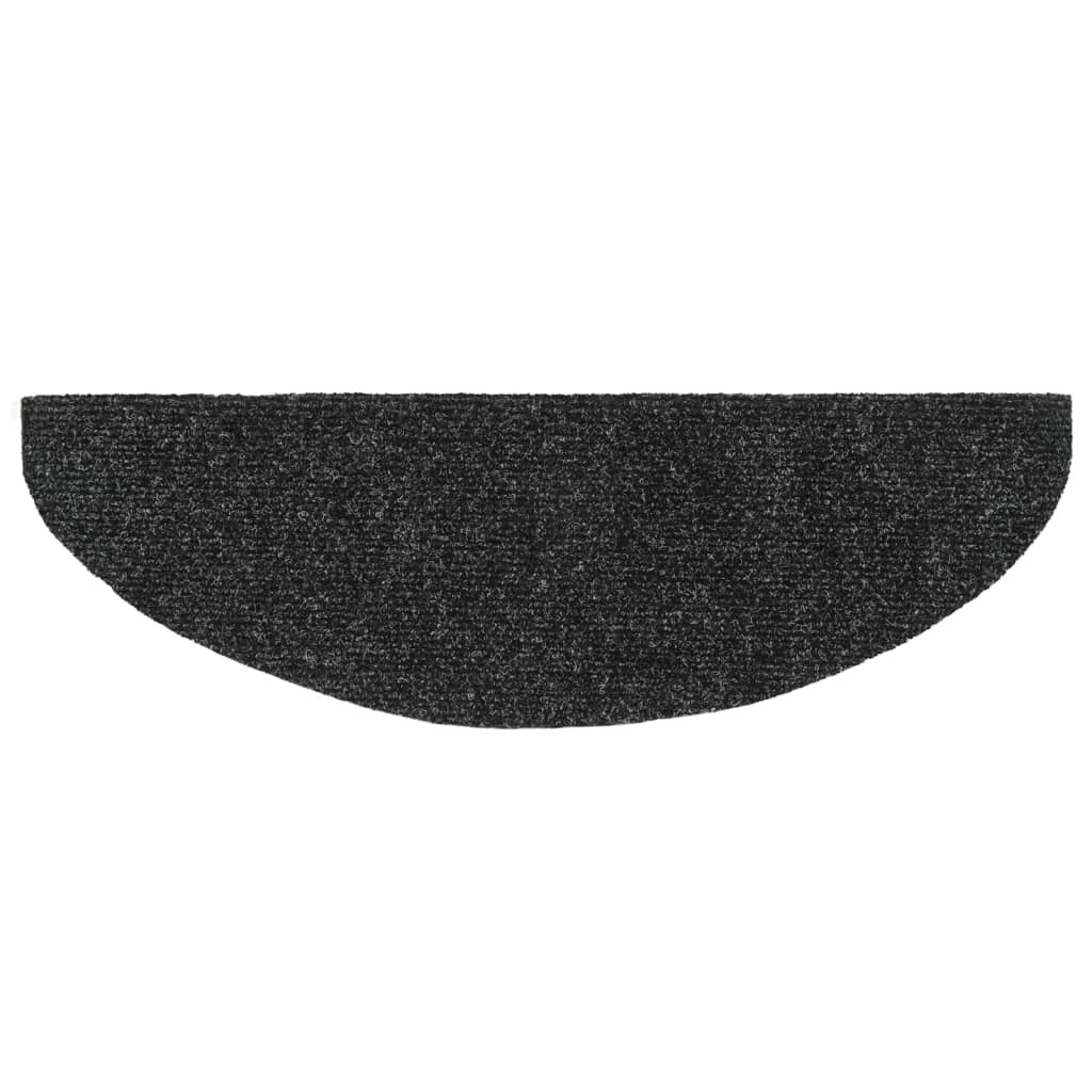 VidaXL Trapmatten zelfklevend 10 st 65x21x4 cm naaldvilt donkergrijs