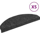 VidaXL Trapmatten zelfklevend 5 st 65x21x4 cm naaldvilt donkergrijs