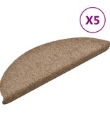 VidaXL Trapmatten zelfklevend 5 st 56x17x3 cm naaldvilt crèmekleurig