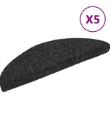 VidaXL Trapmatten zelfklevend 5 st 54x16x4 cm naaldvilt zwart