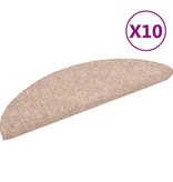 VidaXL Trapmatten zelfklevend 10 st 54x16x4 cm naaldvilt bruin