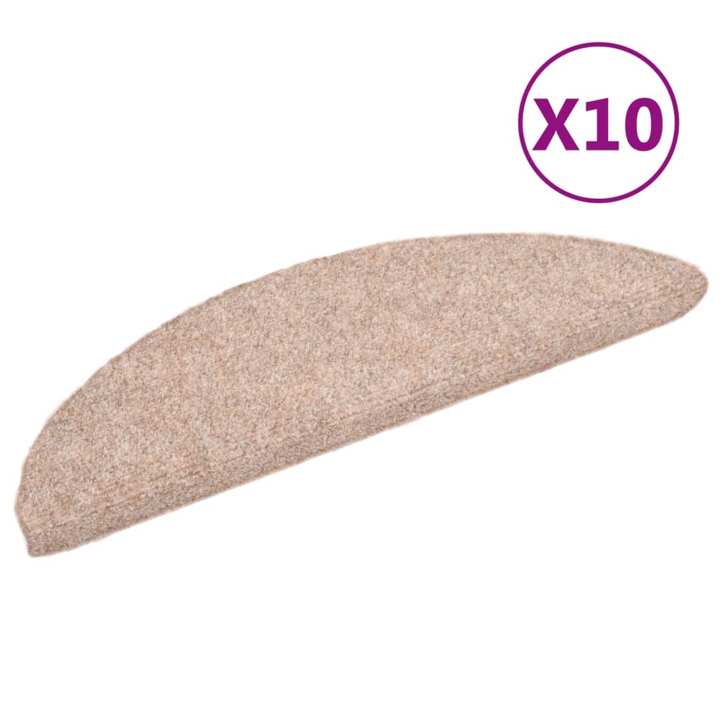 VidaXL Trapmatten zelfklevend 10 st 54x16x4 cm naaldvilt bruin