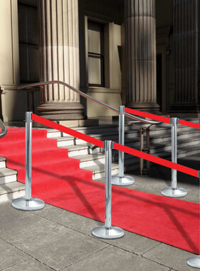 VidaXL Afzetpalen 4 st met banden roestvrij staal zilverkleurig