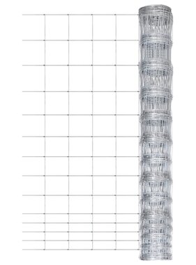 VidaXL Hek 50 m 150 cm gegalvaniseerd staal zilverkleurig