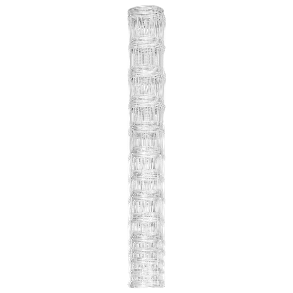 VidaXL Hek 50 m 150 cm gegalvaniseerd staal zilverkleurig