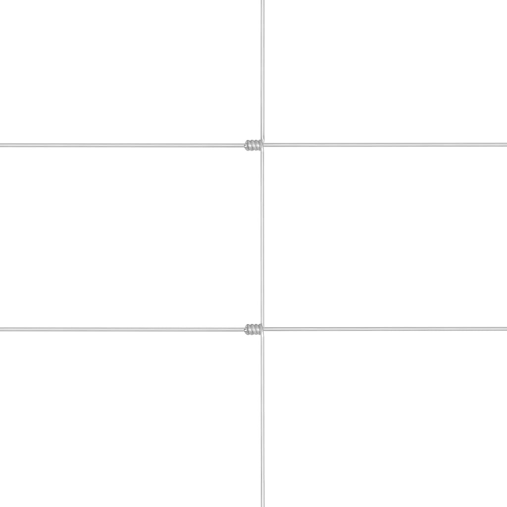 VidaXL Hek 50 m 150 cm gegalvaniseerd staal zilverkleurig