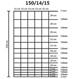 VidaXL Hek 50 m 150 cm gegalvaniseerd staal zilverkleurig