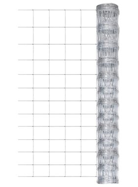 VidaXL Hek 50 m 150 cm gegalvaniseerd staal zilverkleurig