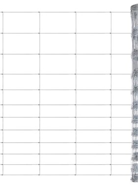 VidaXL Hek 50 m 150 cm gegalvaniseerd staal zilverkleurig