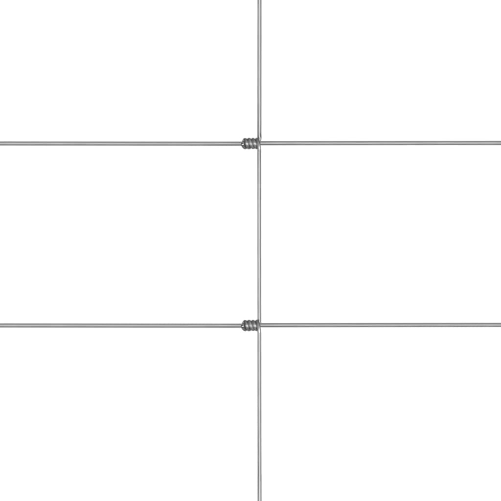 VidaXL Hek 50 m 150 cm gegalvaniseerd staal zilverkleurig